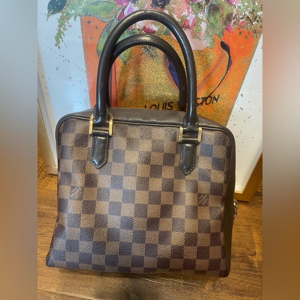 Authentic Louis Vuitton Brera Ebene Handbag